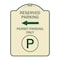 Signmission Reserved Parking Permit Parking with Symbol and Left Arrow Aluminum Sign, 24" x 18", TG-1824-23145 A-DES-TG-1824-23145 - alternate 1